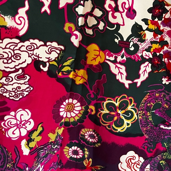 Cruz Natori Asian Floral Kimono Robe Lounger - Picture 9 of 12